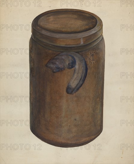 Stone Jar, 1935/1942. Creator: Edna C. Rex.