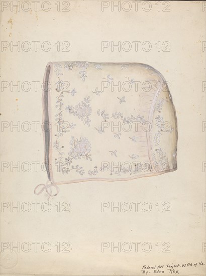 Baby's Cap, c. 1937. Creator: Edna C. Rex.