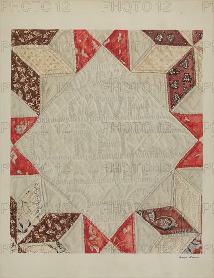 Quilt, c. 1940. Creator: George E. Rhone.