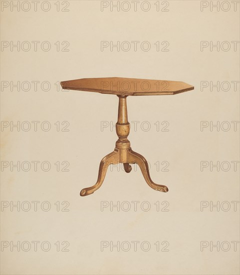 Table (Tripod), 1935/1942. Creator: Michael Riccitelli.