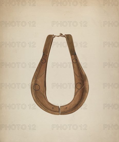 Horse Collar and Hame, c. 1941. Creator: Wilbur M Rice.