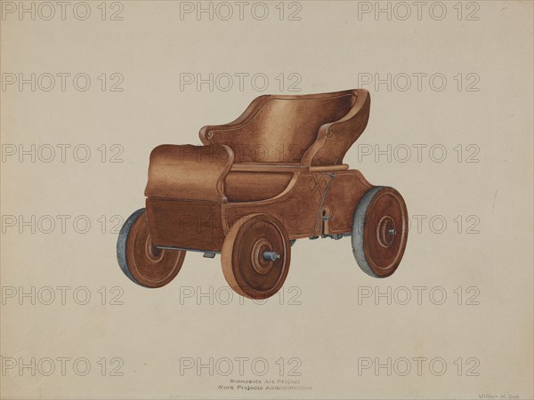 Toy Automobile, c. 1938. Creator: Wilbur M Rice.