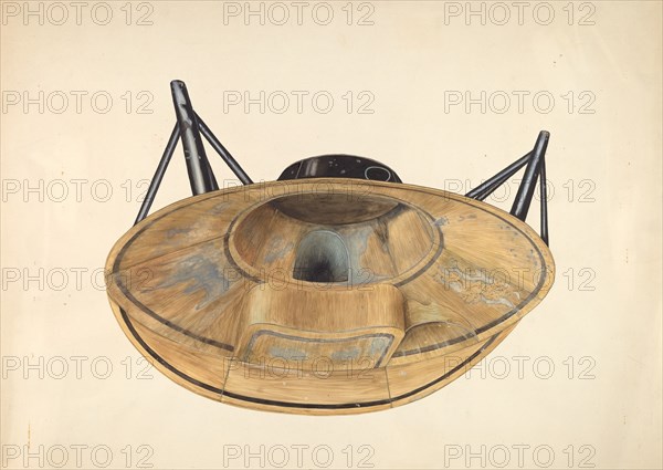 Circular Tin Bath Tub, c. 1938. Creator: Wilbur M Rice.