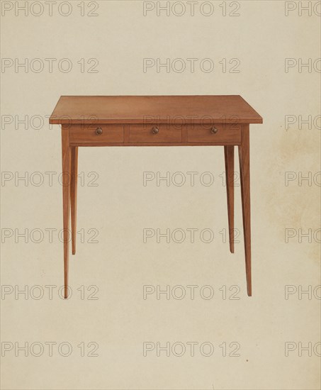 Shaker Table, 1938. Creator: Winslow Rich.