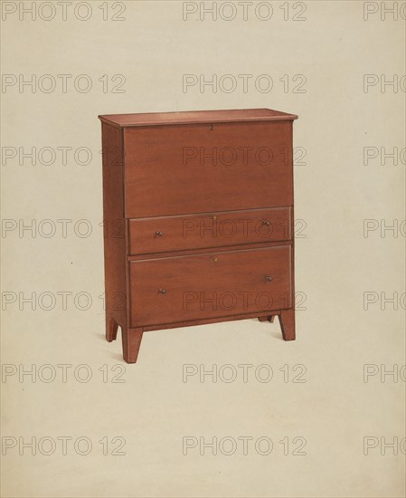 Shaker Chest of Drawers, 1937. Creator: Winslow Rich.