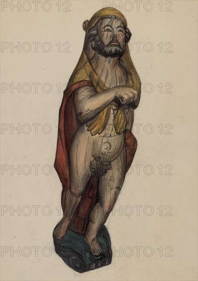 Figurehead: Hercules, c. 1937. Creator: Virginia Richards.