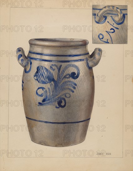 Jar, c. 1937. Creator: Janet Riza.