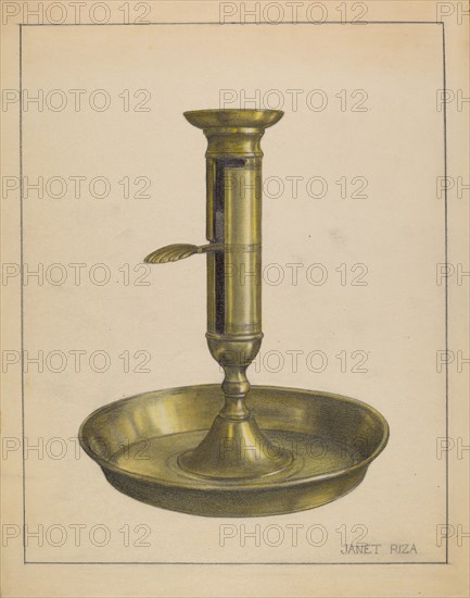 Candlestick, c. 1936. Creator: Janet Riza.