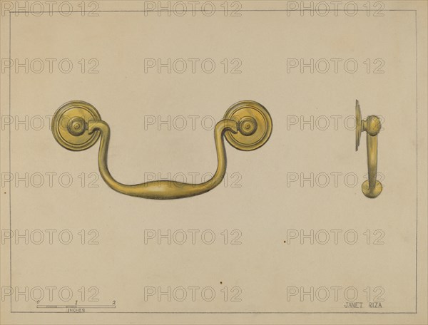 Drawer Pull, c. 1936. Creator: Janet Riza.