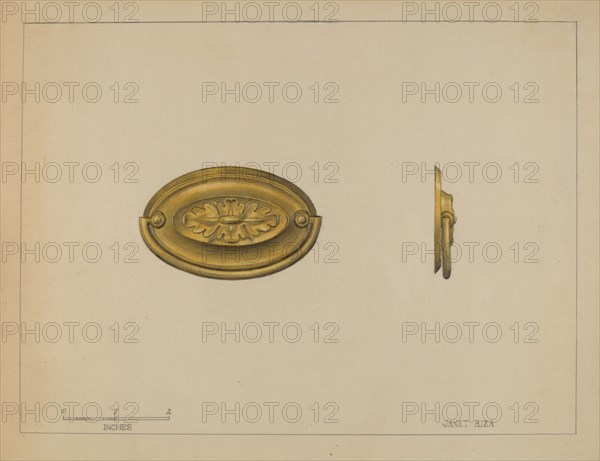 Drawer Pull, c. 1936. Creator: Janet Riza.