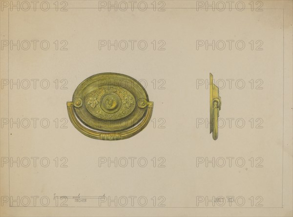 Drawer Pull, c. 1936. Creator: Janet Riza.