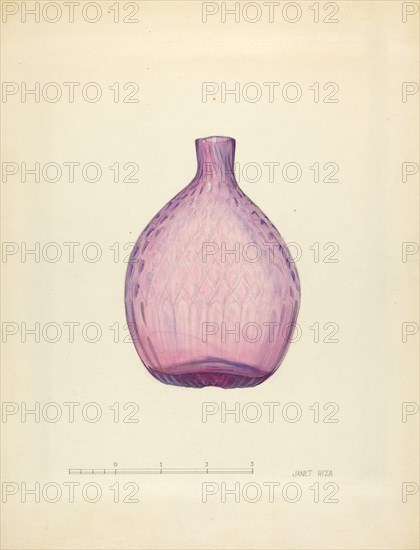 Toilet or Perfume Bottle, c. 1940. Creator: Janet Riza.