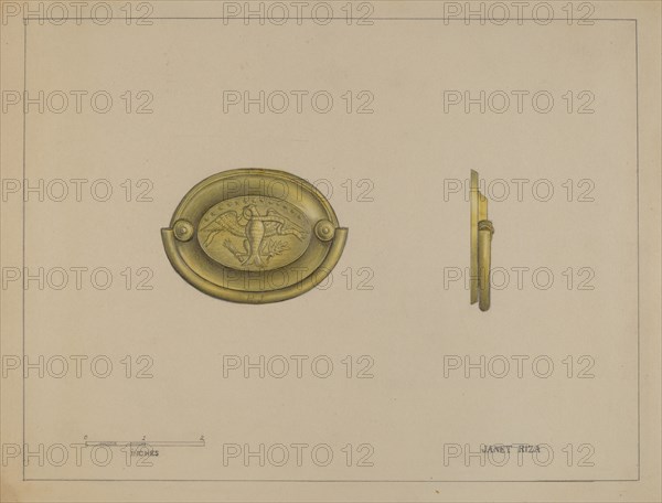 Drawer Pull, c. 1936. Creator: Janet Riza.