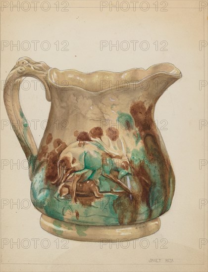 Pitcher, c. 1936. Creator: Janet Riza.