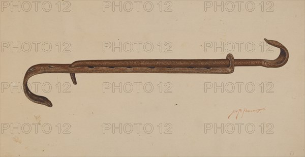 Fireplace Tool, c. 1940. Creator: Sydney Roberts.