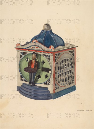 Toy Bank, c. 1937. Creator: Florian Rokita.