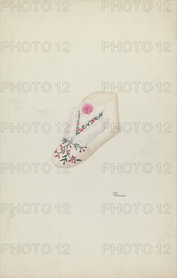 Baby's Shoe, c. 1938. Creator: Josephine C. Romano.