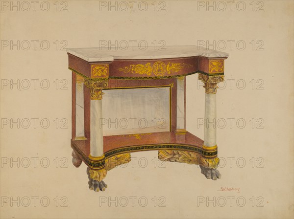 Console Table, 1936. Creator: Joseph Rothenberg.