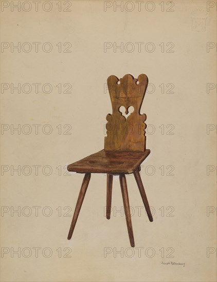 Side Chair, 1936. Creator: Joseph Rothenberg.