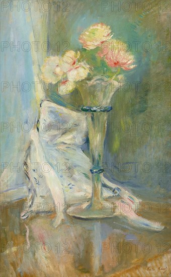 Anémones roses , 1891. Creator: Morisot, Berthe (1841-1895).
