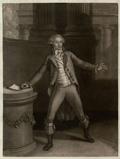 Antoine-Pierre-Joseph-Marie Barnave (1761-1793). Creator: Audebert, Jean Baptiste (1749-1800).