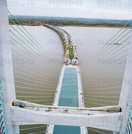 Second Severn Crossing, M4, New Passage, Pilning and Severn Beach, Gloucestershire, 18/10/1995. Creator: John Laing plc.