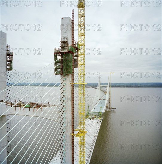 Second Severn Crossing, M4, New Passage, Pilning and Severn Beach, Gloucestershire, 18/10/1995. Creator: John Laing plc.