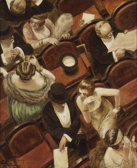 At the theatre. Creator: Guillaume, Albert (1873-1942).