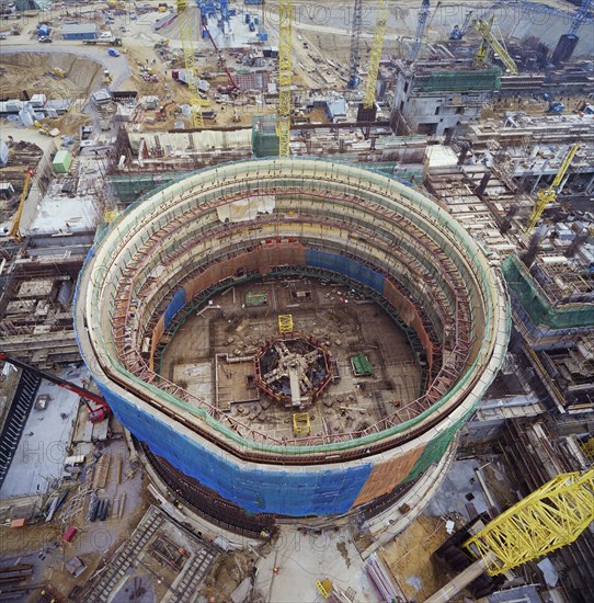 Sizewell 'B' Power Station, Leiston, Suffolk Coast, Suffolk, 08/03/1990. Creator: John Laing plc.