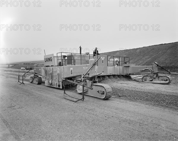 Construction of the M6 Motorway, South Lakeland, Cumbria, 22/07/1969. Creator: John Laing plc.