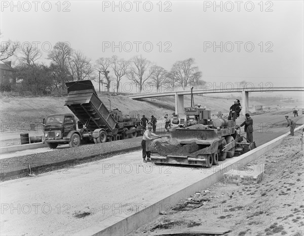 Construction of the M6 Motorway, Stafford, Staffordshire, 20/06/1961. Creator: John Laing plc.