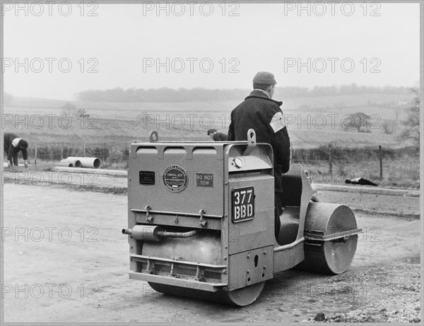 Construction of the Staffordshire section of the Birmingham to Preston Motorway (M6), 21/03/1962 Creator: John Laing plc.