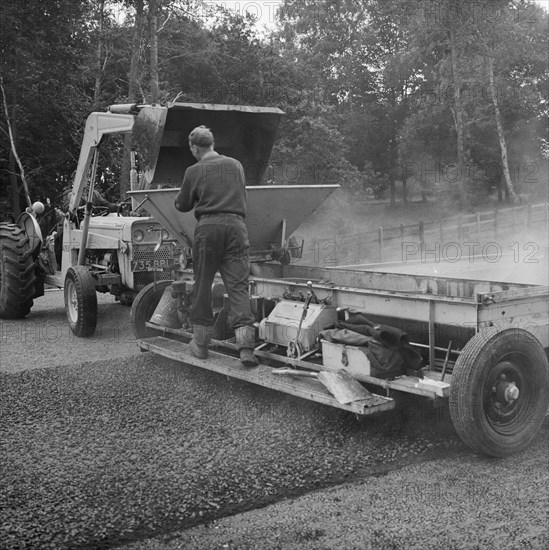 Construction of the Birmingham to Preston Motorway (M6), Staffordshire, 20/08/1962. Creator: John Laing plc.