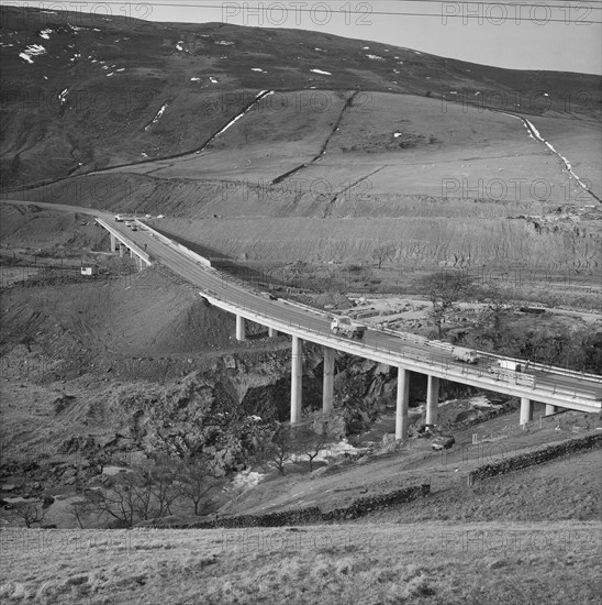 Construction of the M6 Motorway, Tebay, Eden, Cumbria, 27/02/1970. Creator: John Laing plc.