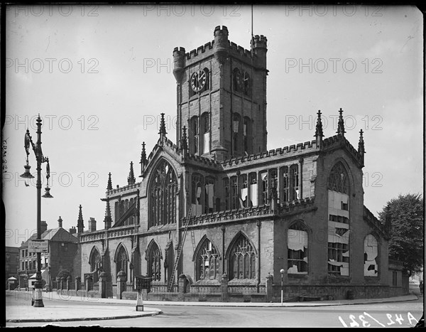 St John the Baptist's Church, Fleet Street, Bablake, Coventry, 1941. Creator: George Bernard Mason.