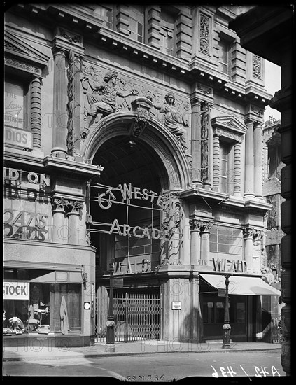 Great Western Arcade, Temple Row, Birmingham, 1941. Creator: George Bernard Mason.