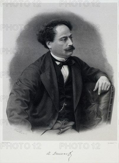 Alexandre Dumas, fils (1824-1895), Mid of the 19th cen. Creator: Fuhr, Charles-Jérémie (1832-?).