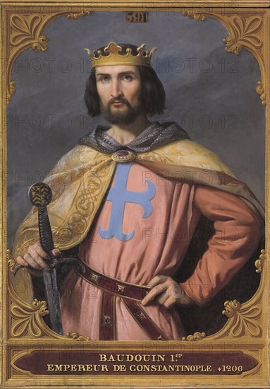 Baldwin I of Constantinople (1171-1205), 1845. Creator: Picot, François-Édouard (1786-1868).
