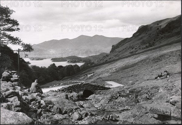 Ashness Bridge, Borrowdale, Allerdale, Cumbria, 1930s. Creator: J Dixon Scott.