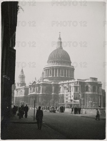 St Paul's Cathedral, St Paul's Churchyard, City of London, Greater London Authority, 1952. Creator: JR Uppington.