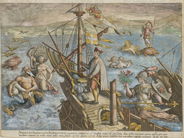 Amerigo Vespucci (Americae Retectio), 1591. Creator: Stradanus (Straet, van der), Johannes (1523-1605).