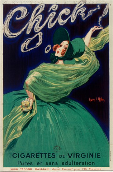 Chick Cigarettes, 1925. Creator: D'Ylen, Jean (1886-1938).