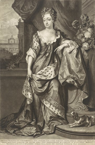 Christine Charlotte of Württemberg (1645-1699), Princess of East Frisia, ca 1699. Creator: Schenk, Peter (Petrus), the Elder (1660-1718).