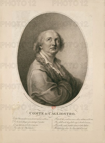 Count Alessandro di Cagliostro (1743-1795). Creator: Bartolozzi, Francesco (1728-1813).