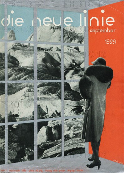 Cover of the magazine "die neue linie", September 1929, 1929. Creator: Moholy-Nagy, Laszlo (1895-1946).