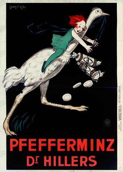 Dr. Hillers Pfefferminz, 1927. Creator: D'Ylen, Jean (1886-1938).