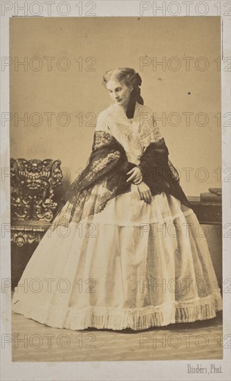 Duchess Sofia de Morny (1838-1896), née Countess Trubetskaya, 1862. Creator: Disdéri, André Adolphe-Eugène (1819-1889).