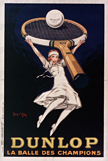 Dunlop, la balle des champions , 1929. Creator: D'Ylen, Jean (1886-1938).
