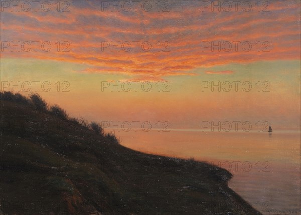Evening mood on the Danish coast, 1920. Creator: Wang, Albert Edvard (1864-1930).