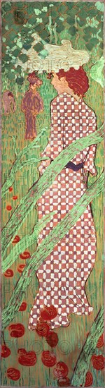 Femmes au jardin: femme à la robe quadrillée (Women in a Garden: Woman in a..., 1891. Creator: Bonnard, Pierre (1867-1947).